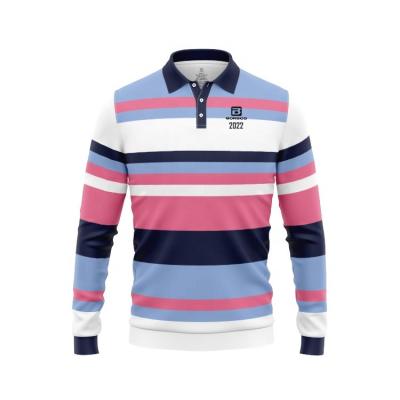 China Custom Design Long Sleeves Stripe Exclusive Breathable Rugby Shirts Rugby Shirts Rugby Shirts Rugby Jerseys Bachelors Polo Shirt for sale