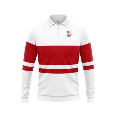 China Custom Breathable Long Sleeve Cotton American Football Rugby Polo Jersey Jumper School Leavers Stripe Oversize Tank Top for sale