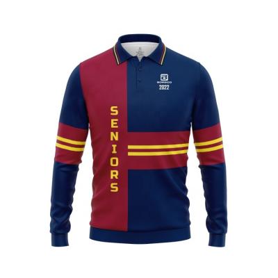 China School Causal Jumper Rugby Football Stripe Polo Shirt Knitted Rugby Jumper Long Sleeve Breathable Rugby Uniform Tracksuit For Teams for sale