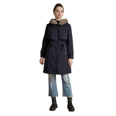 China Top Selling Good Quality Suitable Price Women's Parka Breathable Long Mink Fur Coat With Hood S-2XL Or Customized Size Casual Fur Trim Coat for sale