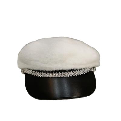 China Wholesale Good Quality Original Fashion Mink Fur Lamb Leather Customized Hat COMMON for sale