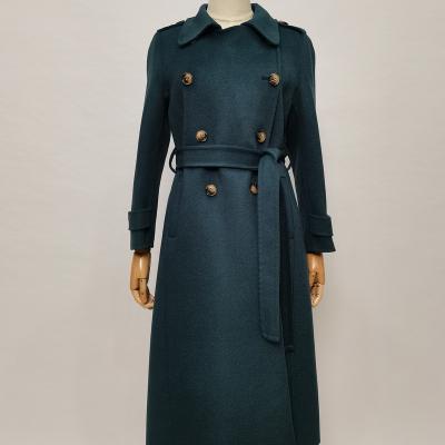 China Fashion Ladies Long Coat Breathable Solid Wool High Quality Cashmere Long Overcoat Woman Winter Coats for sale