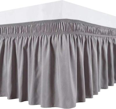 China 2022 Disposable Hot Selling Hotel The Same Style Elastic Sheet Skirt Baseboard Bed Wrap Skirt for sale