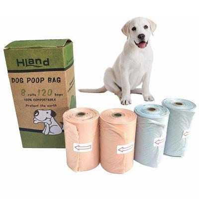 China Sustainable Wholesale Customizable 100% Compostable Poop Bag Biodegradable Dog Waste Bag for sale