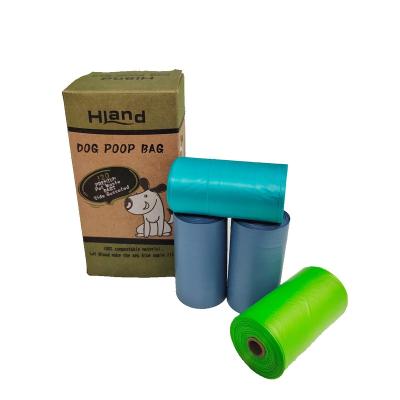 China Custom Sustainable Hot Selling Dog Compostable Pet Carrier Bag 100% Clean Biodegradable Poop Bag for sale