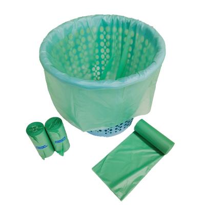 China Eco Custom 100% Bio Kitchen Waste BIODEGRADABLE Disposable Waste Bin Garbage Bag On Roll for sale