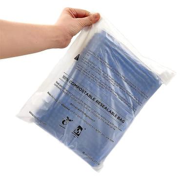 China BIODEGRADABLE PLA poly engraving eco-friendly customized bag with self-adhesive 100% biodegradable self-adhesive fin bags for sale