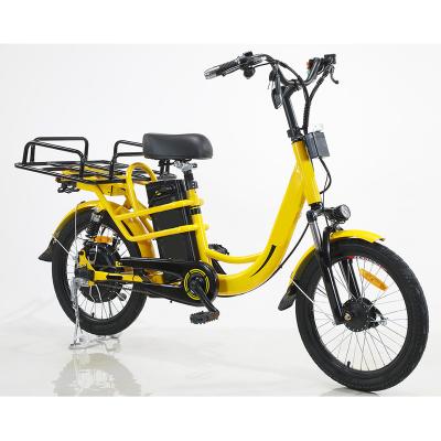 China High Quality Fast Food Delivery Steel Frame Lithium Battery Aluminum Alloy Wheel 48V400W 2 Electric Cargo Bicycle for sale