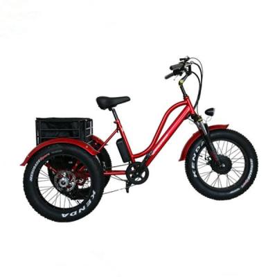 China Unisex New 3 Wheel Three Supports Electric Bicycle Adult Cargo Customized Delivery E Bike for sale