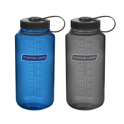 China 2022 Amazon Success Newcomer BPA Tritan Sustainable Plastic Wide Mouth Clear Clear Drinking Water Bottle With Lid nAlgenES For Amazon for sale