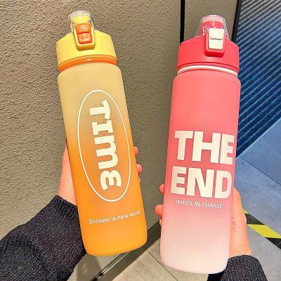 China Wholesale Customized Viable Outdoor Doyoung Flip Straw 1L Bpa Free Reusable Plastic Sports Drink Water Bottle With Custom Logo for sale