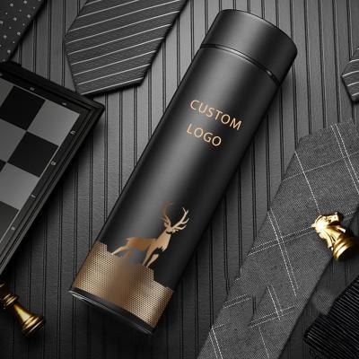 China Doyoung PORTABLE Double Wall Stainless Steel Thermo Insulated Led Temperature Thermo Smart Water Bottle With Custom Logo for sale