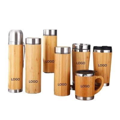 China Doyoung Logo Stainless Steel Double Wall PORTABLE Custom Vacuum Insulated Travel Bamboo Coffee Mug for sale