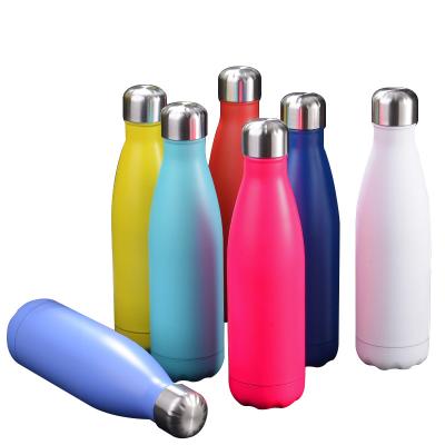 China Doyoung Dropshipping Sustainable Agent Double Wall Vacuum Insulated Stainless Steel Cola Shape Sports Water Bottle for sale