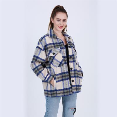 China Breathable Winter Fashion 100% Polyester Casual Women New Tested Denim Lattice Jackets For Women for sale