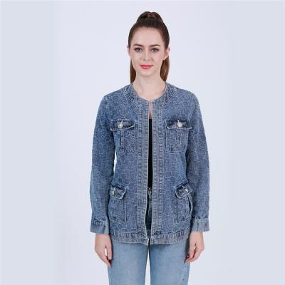 China New Arrival Fashion Pattern Design 4 Pockets Breathable Denim Jean Jackets Women For Ladies for sale