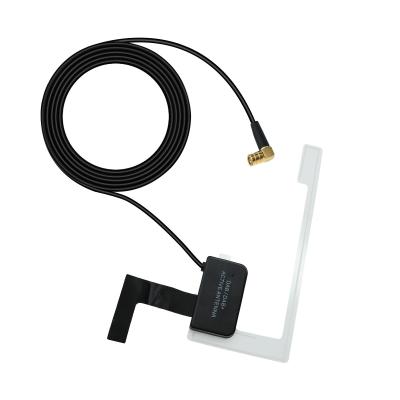 China Universal 3M 12V SMB Connector Vehicle Active Antenna DAB Digital Car Radio Aerial with RF Amplifier Strong Stable Signal for sale