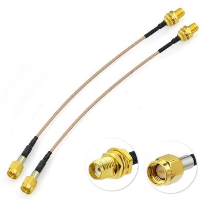 China Low Loss RG316 Extension FPV Antenna Cable SMA female to 2 SMA male RF Coax Crimp Cable Adapter for sale