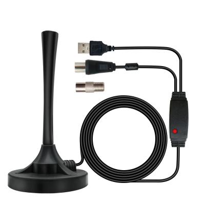 China Hot Mini HD Indoor Digital TV Antenna DTMB Suction Cup with 5m Cable ATSC DVB-T2 HDTV Antenna Mini HD Antenna for sale