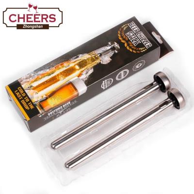 China Viable Manufacturer Amazon Foodgrade Stainless Steel Beer Fridge Cooler Sticks for Bottles, Unique Beer Gift Ideas, Set of 2 for sale