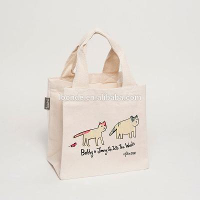 China Eco-Friendly Wholesale Canvas Artwork Mini Tote Bag Cat Tote Bags For Purchasing for sale