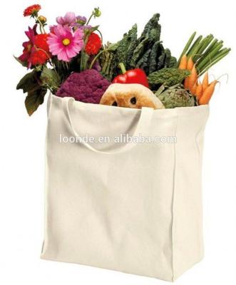 China Recyclable 100% Organic Cotton Canvas Durable Grocery Tote Bags for sale