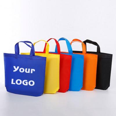 China 100% Customized Reusable Nonwoven Shopping Bags Eco-Friendly Logo Printed Tote Bag Foldable Folding With Handle for sale