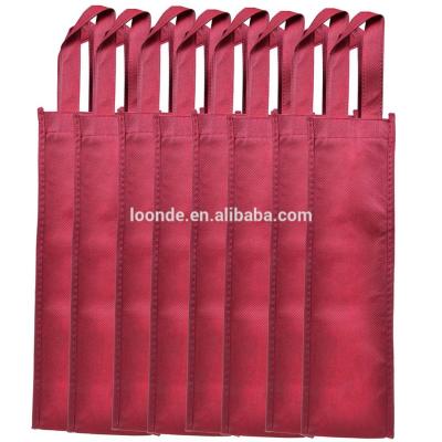 China Recyclable Reusable Non Woven Single Bottle Wine Tote Bag Bag for sale