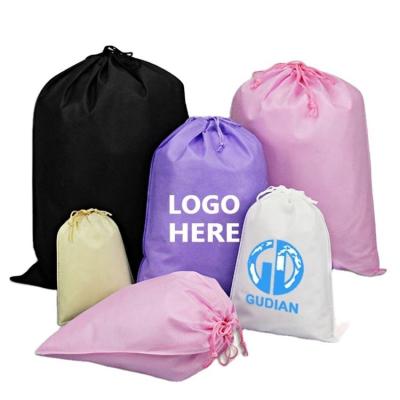 China Loonde Logo Custom Non Woven Reusable Reusable Non Woven Drawstring Bag Shoe Storage Bags Clothes Shoe Bag for sale