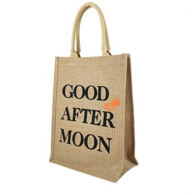 China 2020 Shopping Recyclable Reusable Eco Tote Storage Jute Tote Bag Canvas for sale