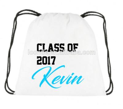 China Waterproof Custom High School Graduation Drawstring Backpack Bag For Book for sale