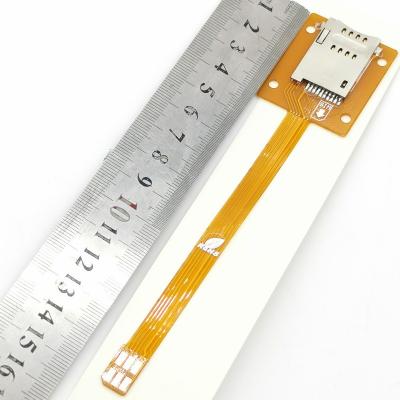 China For PCB SIM To Nano SIM Card Extender connection 150MM length with push slot fpc flat cable online sale for sale