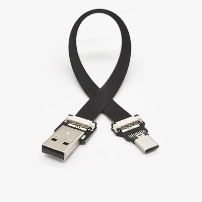 China For Type C Male FPV Ribbon FPC PCB Connection FFC USB C OTG USB 2.0 Flat Slim Micro USB Cable for sale