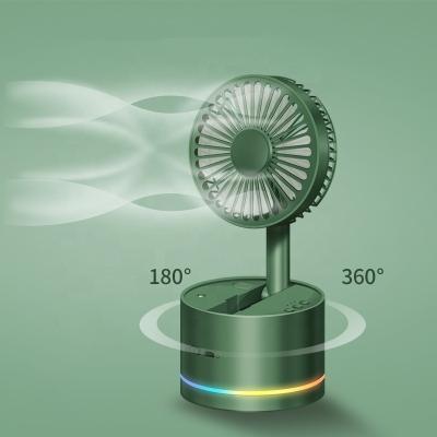 China Lower Noise USB Mini Desktop Handhold Rotatable Spraying Folding Humidification Rechargeable Telescopic Fan for sale