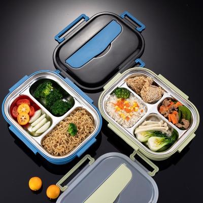 China Stocked Microwave Food Garde Food Storage Containers Disposable Stainless Lunch Box for sale