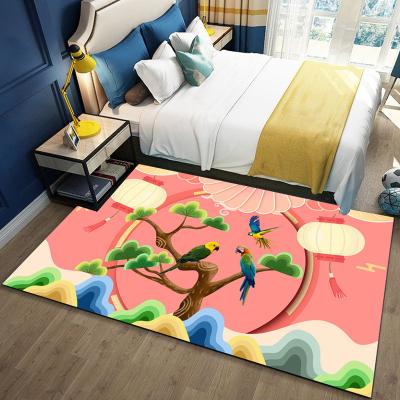 China Washable Cartoon Floor Mat For Kids Bedroom Tent Soft Blanket Anti-Slip Baby Play Mat Children Carpet For Kids Room for sale