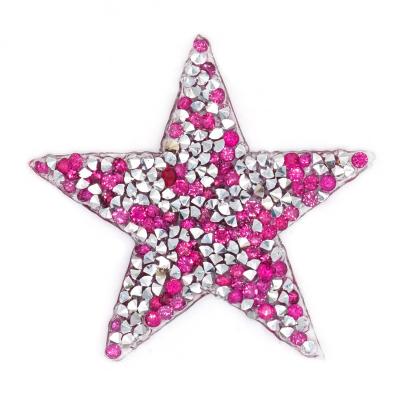 China Other Hot Five-pointed Hot Adhesive Garment Decoration Resin Cast Patch DIY Patch DIY Star Color Wholesale Rhinestone Patch for sale