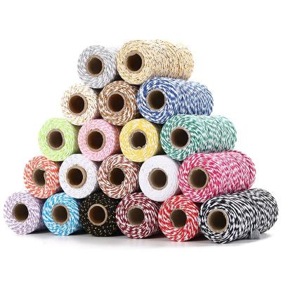 China Sustainable Yarn Rope 100% Handwoven Cotton Macrame Cotton Rope DIY Twist Twist Colored Twisted Cotton Rope for sale