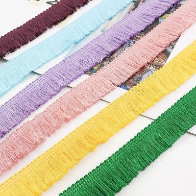 China Wholesale 1inch Viable Crafts Sewing Trimmings Edging Clothing Accessories Cotton Yarn Fringe Band Lace for sale