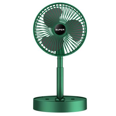 China Small and cute Retractable folding fan Home usb charging desktop desktop electric fan Student dormitory mini stand small fan for sale