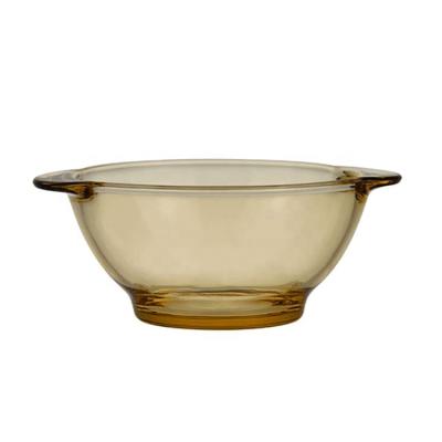 China Sustainable Customized Professional Low Borosilicate Glass Bowl With Handle for sale