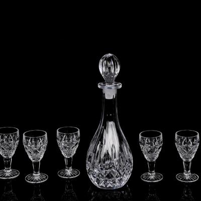 China Modern Glass Set Crystal Decanter And Six Cup Household Wine Gifts Set Elegant Wine Decor Sets for sale