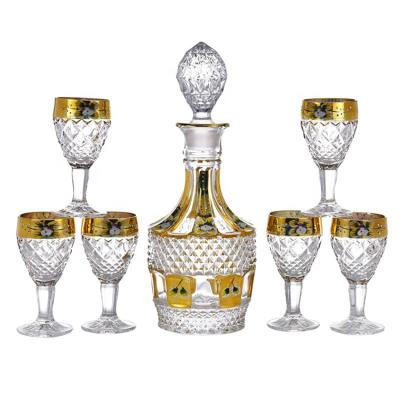 China Europe Hot New Products Enamel Glass Bottle Luxury Enamel Wine Set for sale