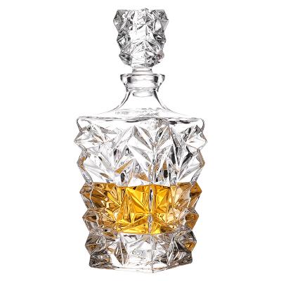 China Europe Factory Direct Sale Lead Free Crystal Clear Glass Party Whiskey Decanter for sale