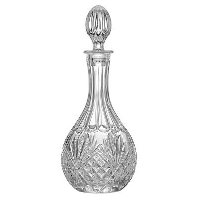 China Wholesale Cheap Old Fashioned Glass Decanter Embossing Diamond Whiskey Glass Whiskey Decanter for sale