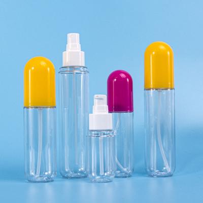 China Fine Cosmetics Mist Hairspray Bottle 30 Travel Size 60 80 100ml Plastic Transparent Empty Pet Spray Bottle For Skin Care for sale