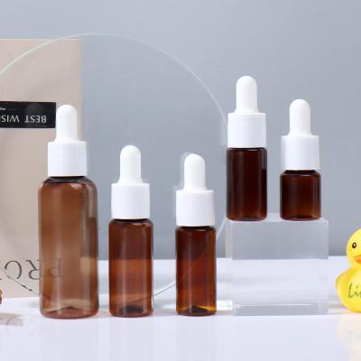 China Wholesale Plastic Cometary Packaging 50ML 20ML 15ML 13ML 7ML Dropper Bottle Serum Bottle With Dropper Cylinder Frosted Dropper Bottle for sale