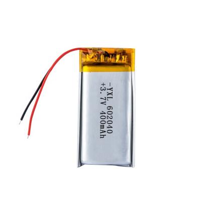 China 3.7V 400mA BT speaker Yongxinlong battery lithium polymer battery mobile phone BT headset 602040 battery for sale