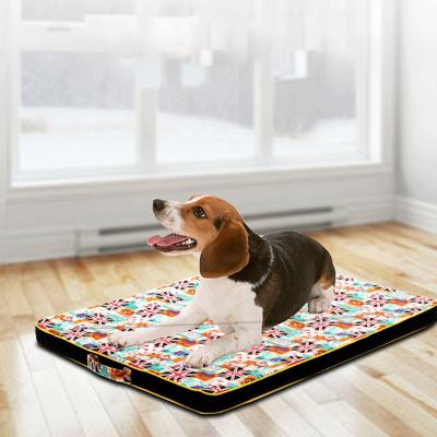 China XXL Waterproof Anti Bite Proof Worry Dog Memory Foam Bed Dog Floor Dog Mat Printed Custom Printed Kennel Mat for sale