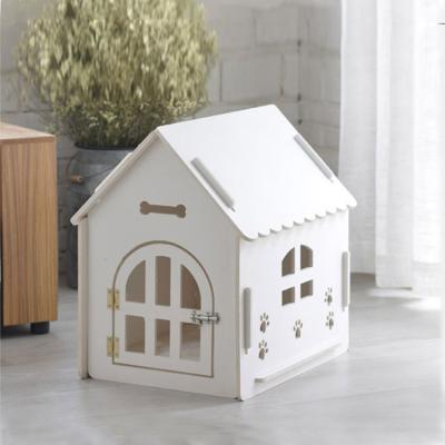 China High Quality Dog Cat Tent House Wood Cat Pet Wooden House Indoor Travel Dog House for sale